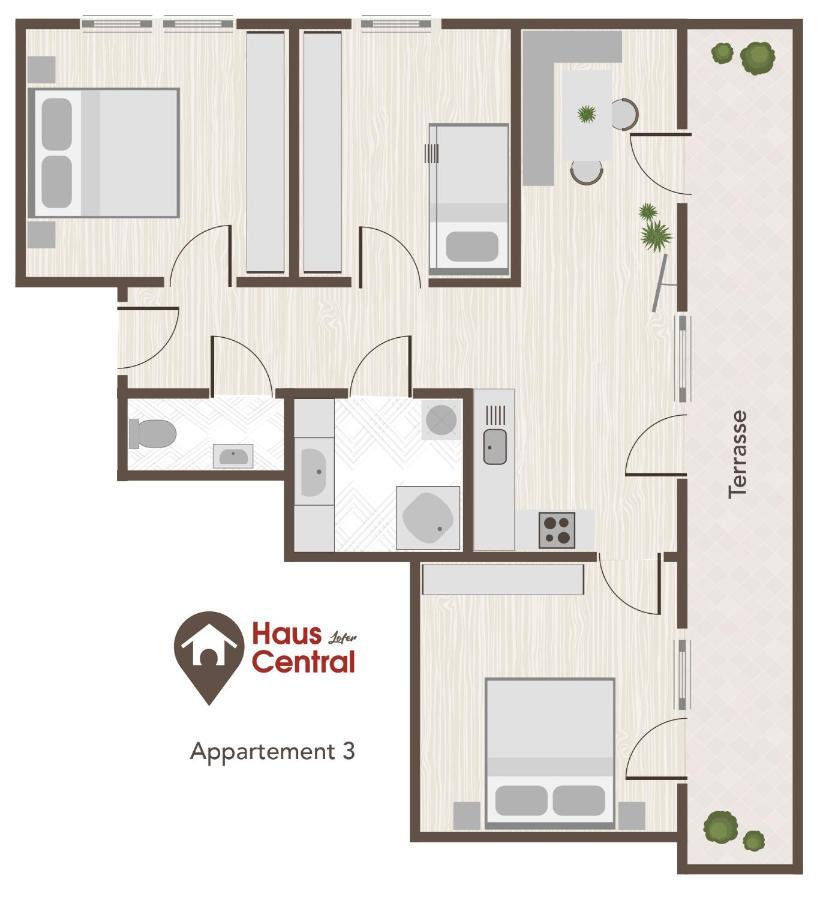 Haus Central Лофер Екстериор снимка