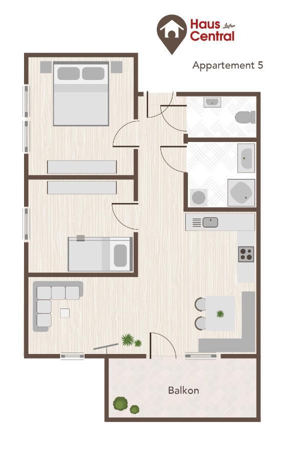 Haus Central Лофер Екстериор снимка