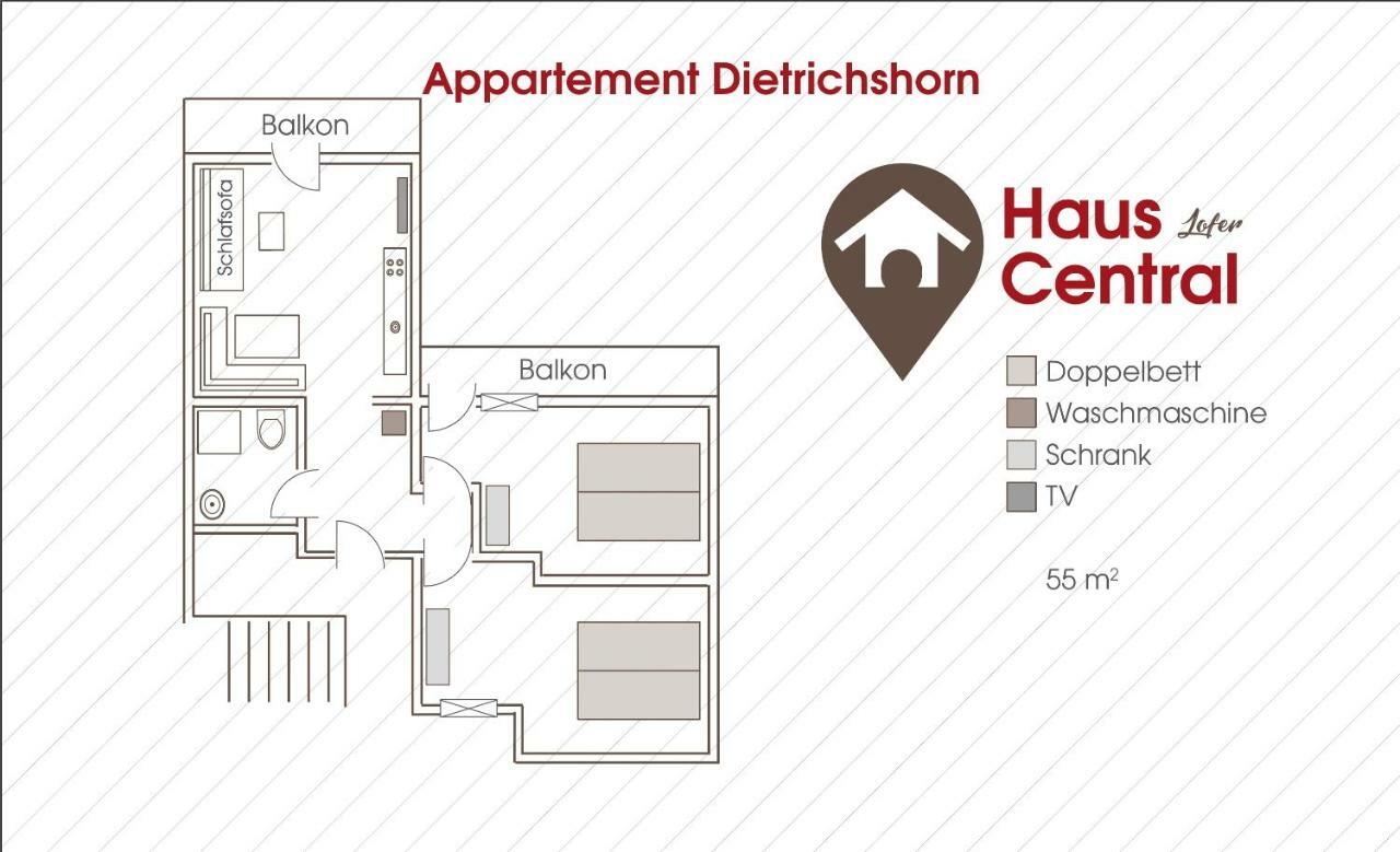 Haus Central Лофер Екстериор снимка